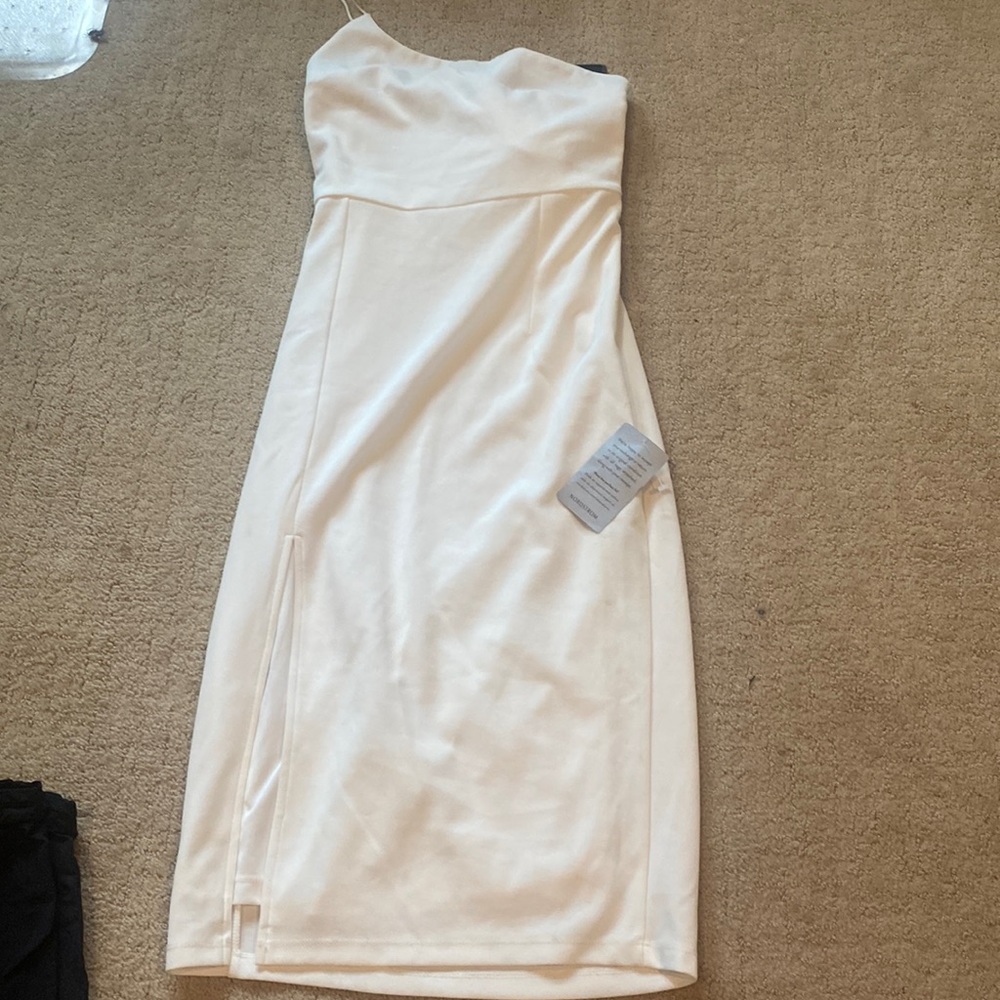 Lulus one shoulder white dress